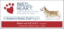 AKC Bred with H.E.A.R.T. breeder program banner